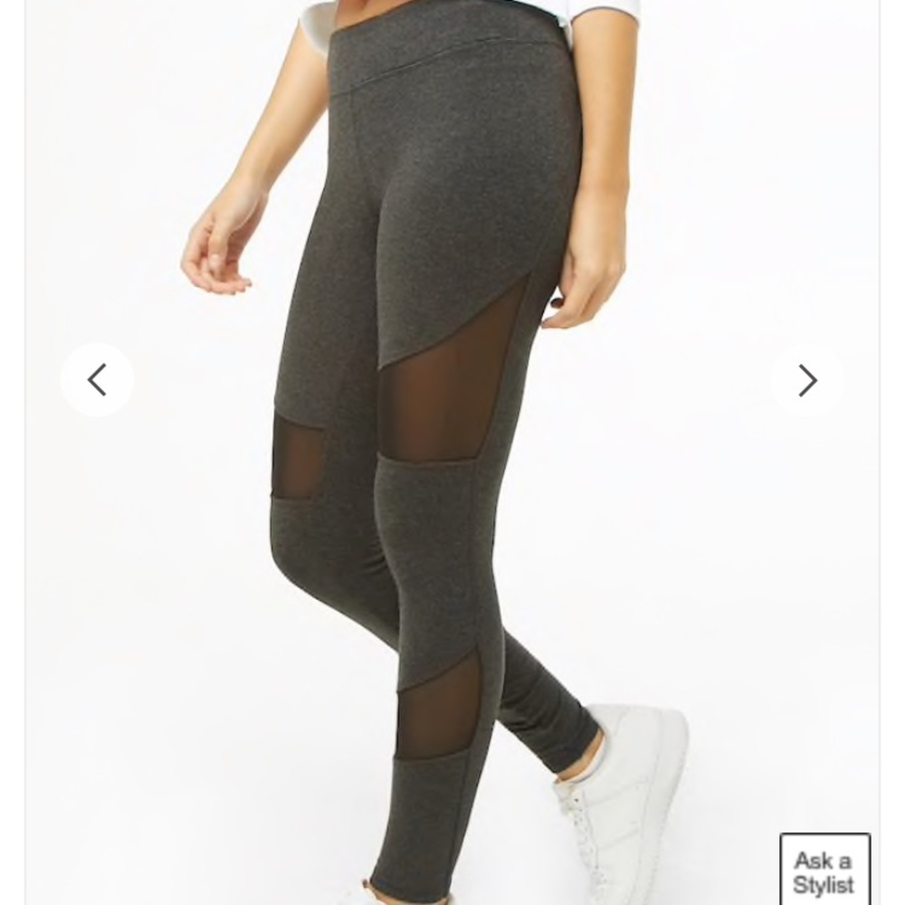Forever 21 mesh panel leggings